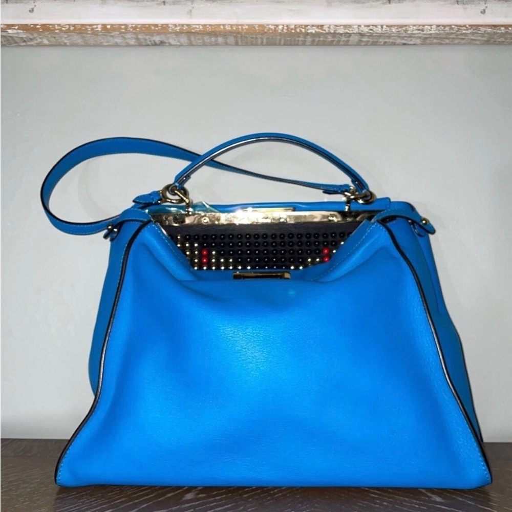 Fendi Peekaboo Large Electric Blue Limited Edition Bag